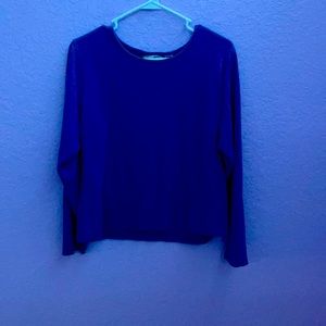 A blue pajama shirt